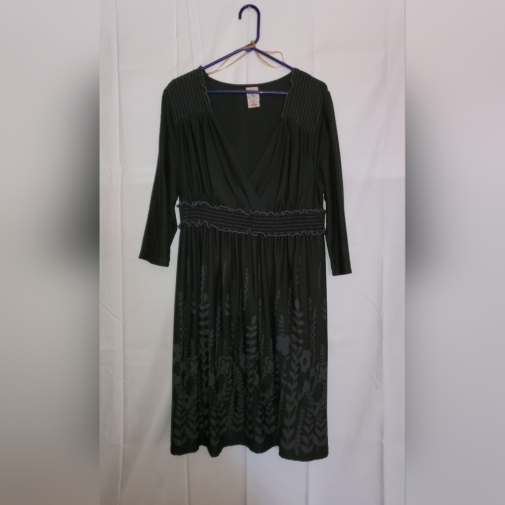 Just My Size 16w(1×) Black Dress 3/4 sleeves